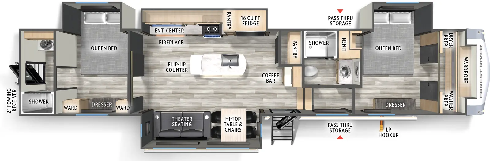 Cardinal 402BEDS Floorplan